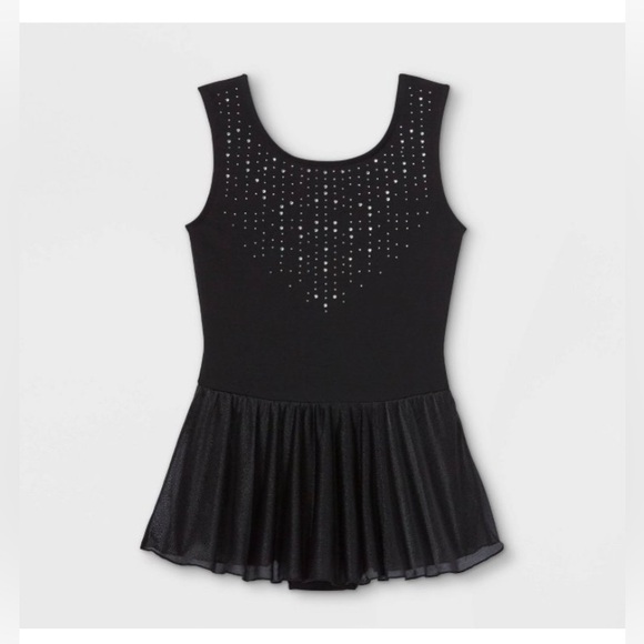 Cat & Jack Other - Cat & Jack Girls Tank Leotard Black Ballet Dance Gymnastics Bodysuit Sz XS (4/5)
